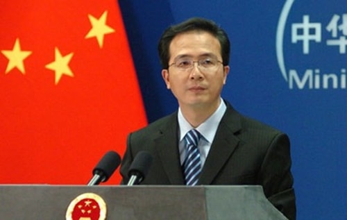 Phát ngôn viên Bộ Ngoại giao Trung Quốc Hồng Lỗi. Ảnh: Xinhua.