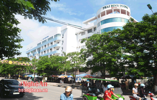 Khách sạn Thái Bình Dương, TX. Cửa Lò (ảnh chụp trong ngày 7/7/2016).