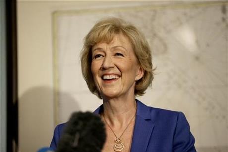 Ứng viên Andrea Leadsom - Bộ trưởng Bộ Năng lượng Anh. Ảnh: AP