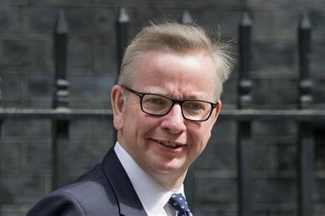 Ứng viên Micheal Gove - Bộ trưởng Bộ Tư pháp Anh. Ảnh: AP