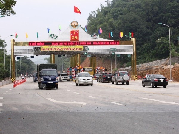 Trạm thu phí của dự án BOT Quốc lộ 6 đoạn Xuân Mai-Hòa Bình. (Ảnh: Việt Hùng/Vietnam+)