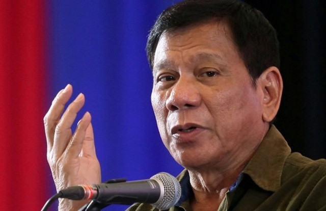 Tân Tổng thống Philippines Rodrigo Dutert tại một buổi họp báo hôm 21/6/2016. Ảnh Reuters