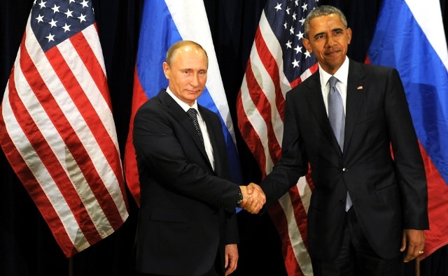 Tổng thống Nga Putin và Tổng thống Mỹ Obama. Ảnh: AP.
