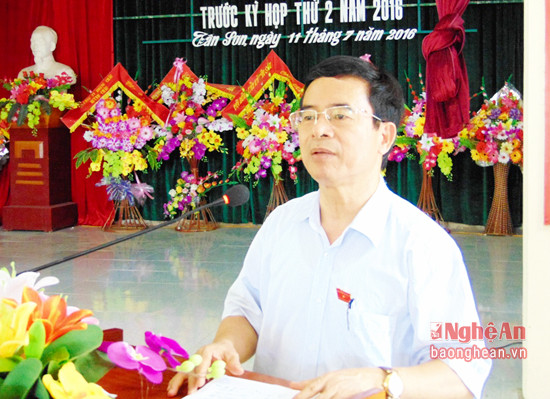 Ông Nguyễn Hữu Lâm - phát biểu tại cuộc tiếp xúc.
