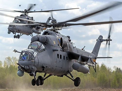  Trực thăng Mi-35M trong biên chế lực lượng Phòng không-vũ trụ Nga.