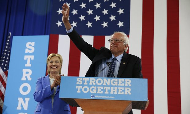  Ông Sanders tuyên bố “Bà Clinton sẽ là Tổng thống thứ 46 của nước Mỹ.” Ảnh: AP
