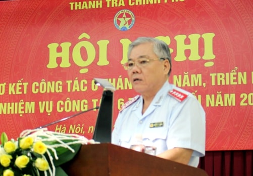 Tổng Thanh tra Chính phủ Phan Văn Sáu phát biểu chỉ đạo tại Hội nghị. (Ảnh: HH).