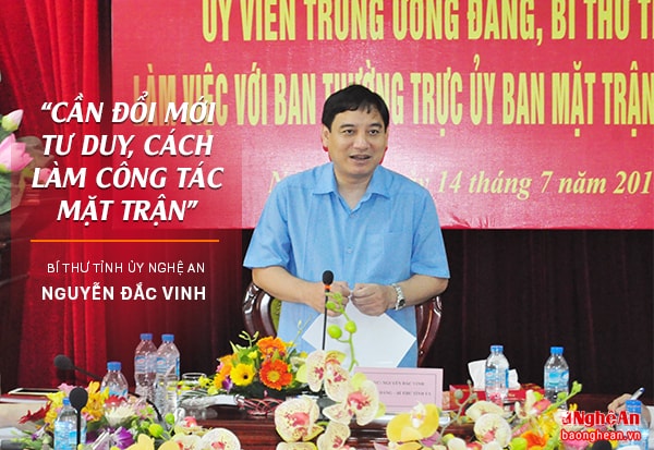 Đồng chí Nguyễn Đắc Vinh - Ủy viên Ban Chấp hành Trung ương Đảng, Bí thư Tỉnh ủy kết luận tại hội nghị