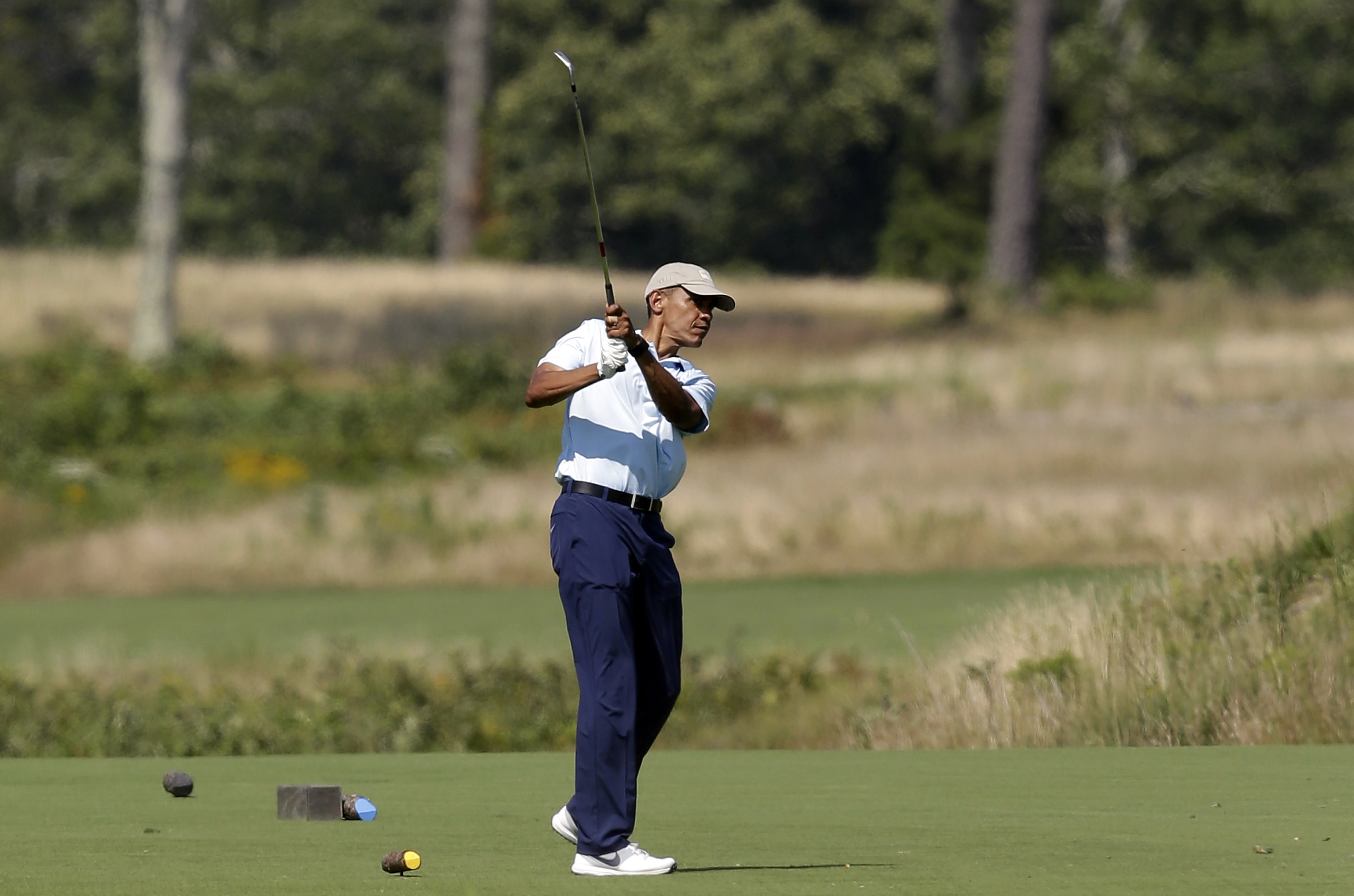 Tổng thống Barack Obama tại sân Golf Vineyard, Edgartown, Mass.