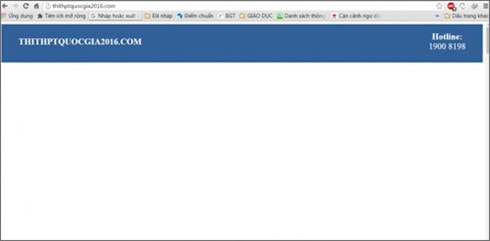 xuat hien website xem diem thi thpt quoc gia 2016 gia mao hinh 0