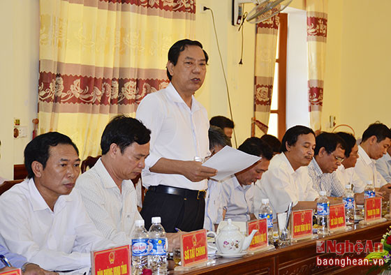 Đồng chí Nguyễn Hồng Kỳ - Giám đốc Sở GTVT phát biểu tại buổi làm việc.