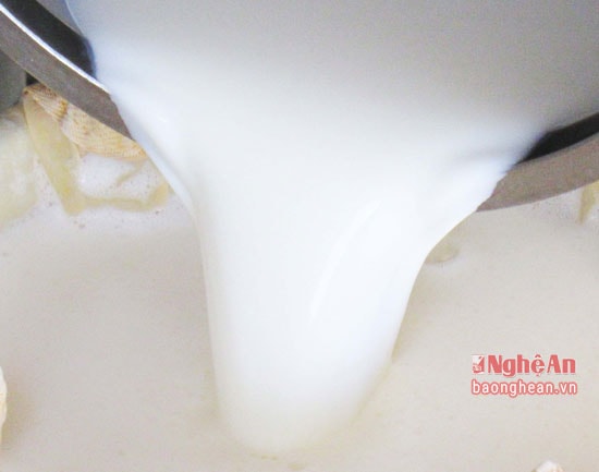 Những dòng sữa tươi lấy trực tiếp từ bò sữa luôn rất thơm ngon, nguyên chất và bổ dưỡng. Sữa được lọc quan một lớp màn để lấy đi những váng hoặc chất cặn trước khi đóng thùng vận chuyển tới nhập cho công ty sữa. Mỗi con bò cái cho khoảng 25kg sữa tươi/ngày. Với 5 con bò cái cho khoảng 120 – 130 kg sữa/ngày. Hiện nay, giá sữa tươi loại 1 nhập cho công ty Vinamilk là 14.000 đồng/kg, mang về cho gia đình ông lợi nhuận hơn 1,5 triệu đồng/ngày từ việc bán sữa bò. Trong ảnh : niềm vui của ông Hữu khi mạnh dạn đầu tư nuôi bò sữa đã mang lại hiệu quả kinh tế cao