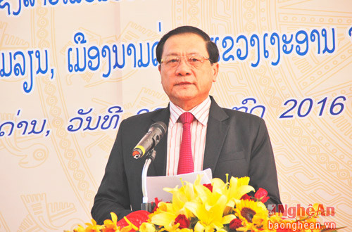Đồng chí Lê Minh Thông - Ủy viên BTV Tỉnh ủy, Phó Chủ tịch UBND phát biểu tại buổi lễ.