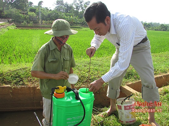 Hướng dẫn nông dân cách pha chế thuốc