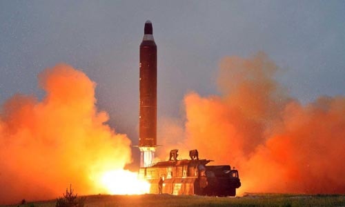 Một vụ phóng tên lửa của Triều Tiên hồi tháng 6/2016. Ảnh: Reuters