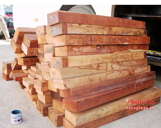 Số gỗ bị tịch thu là  gỗ hương tía xẻ, loại gỗ thuộc nhóm 1. 