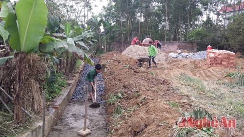 Xử lý thuốc tồn dư bảo vệ thực vật ở Kim Liên,Nam Đàn, ảnh Mỹ Hà