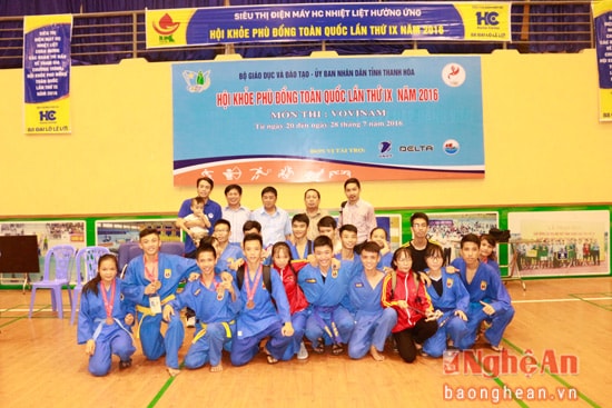 Đoàn võ sinh Vovinam Nghệ An tham dự Hội khoẻ Phù Đổng toàn quốc lần thứ IX tại Thanh Hoá