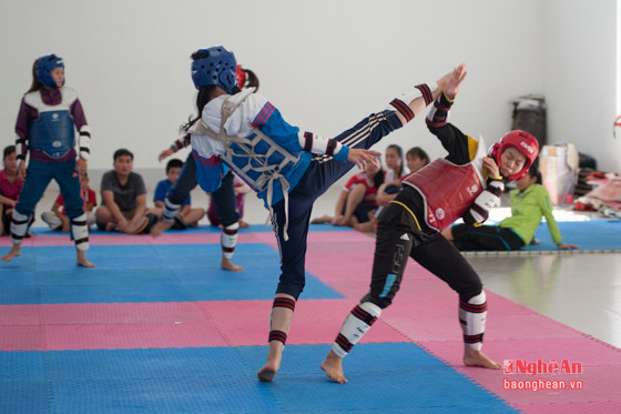 Tham gia Hội khoẻ phù đổng năm nay, đội tuyển taekwondo của Nghệ An có 18 vận động viên tham gia thi đấu tranh tài ở 40 bộ huy chương.