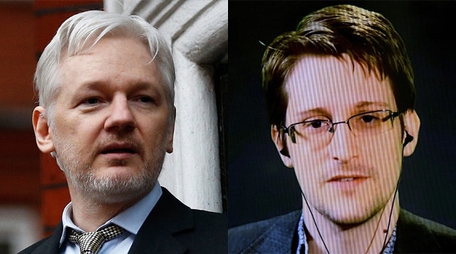  Hai “đồng nghiệp” Julian Assange và Edward Snowden “đấu khẩu” trên Twitter. Ảnh: Reuters