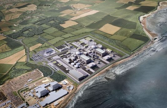 Công trường dự án điện hạt nhân Hinkley Point C ở phía Tây nước Anh. Ảnh: Internet.