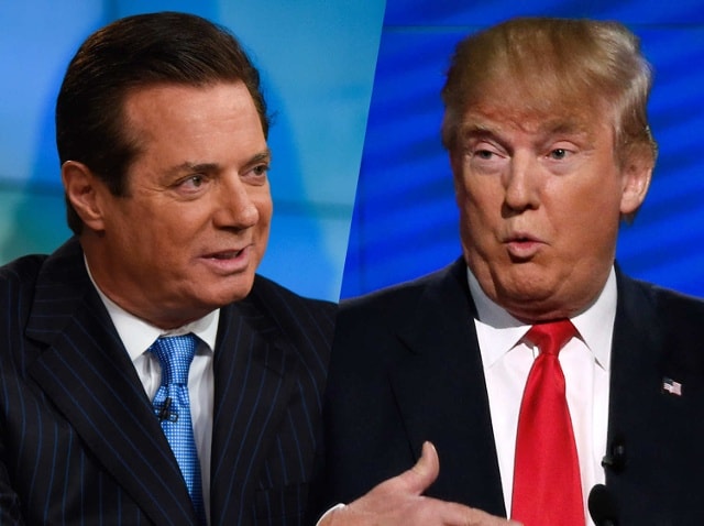 Paul Manafort (trái) từng làm việc cho cựu Tổng thống Ukraine thân Nga và nay là cố vấn cho Donald Trump (phải) chạy đua vào ghế Tổng thống Mỹ. Ảnh: Internet.