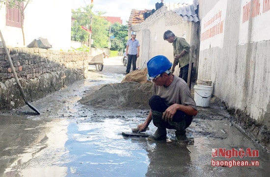 Các đoạn đường trong khối được bê tông hóa kiên cố