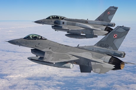 Máy bay F-16 của Không quân Ba Lan.