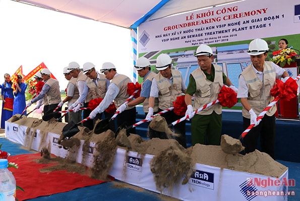 Lễ động thổ nhà máy xử lý nước thải