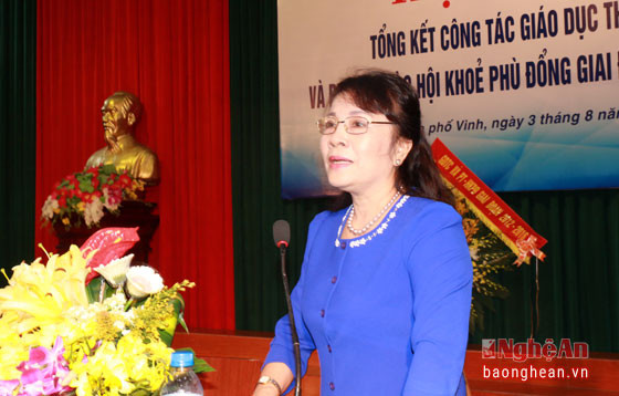 Thứ trưởng Nguyễn Thị Nghĩa phát biểu đánh giá về kết quả công tác giáo dục thể chất