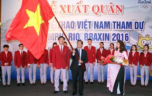 Lễ xuất quân của đoàn thể thao Việt Nam.