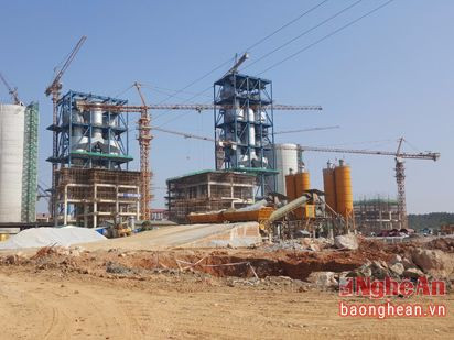 Dự án xi măng Sông Lam tại xã Bài Sơn (Đô Lương). 