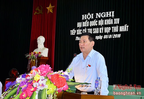 Ông Hồ Đức Phớc - Ủy viên BCH Trung ương Đảng, Tổng Kiểm toán Nhà nước trả lời kiến nghị cử tri.