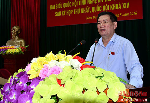 Ông Hồ Đức Phớc - Ủy viên BCH Trung ương Đảng, Tổng Kiểm toán Nhà nước trả lời kiến nghị cử tri.