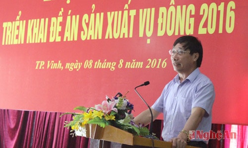 Kết luận hội nghị, ông Nguyễn văn Lập, phó giám đốc Sở NN&PTNT yêu cầu các địa phương cần chú ý khâu tiêu thoát nước cho cây trồng trong sản xuất vụ đông