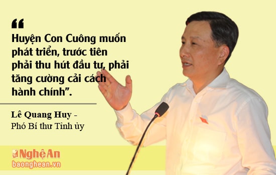 Phó Bí thư Tỉnh ủy Lê Quang Huy phát biểu tại hội nghị.