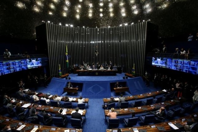 Quang cảnh cuộc bỏ phiếu thông qua việc mở phiên tòa luận tội bà Dilma Rousseff ngày 10/8. Ảnh: Reuters.