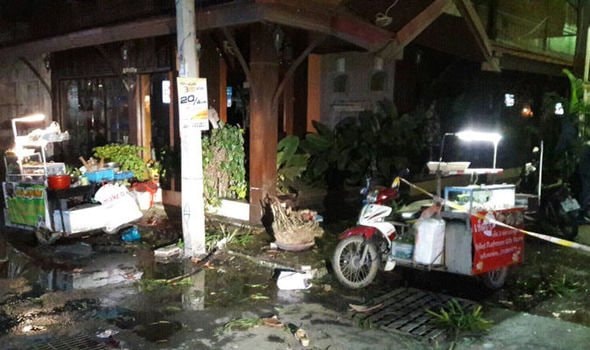 Khu nghỉ dưỡng Hua Hin đã bị phong tỏa sau khi 2 quả bom phát nổ. Ảnh: Twitter.