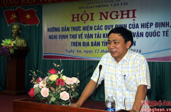 Ông Nguyễn Quế Sự phát biểu tại hội nghị.