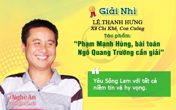 Lê Thành Hưng - cuộc thi SLNA - niềm tự hào xứ Nghệ