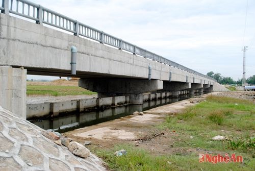 Cầu kết hợp tràn chống lũ ở Nghi Thái (Nghi Lộc) được đầu tư bằng vốn JICA