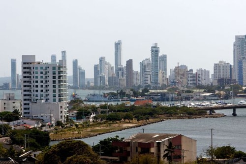 [Caption] thành phố cảng Cartagena de Indias, bờ biển phía bắc Colombia.