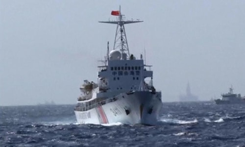 Một tàu hải cảnh của Trung Quốc. Ảnh: Reuters TV.
