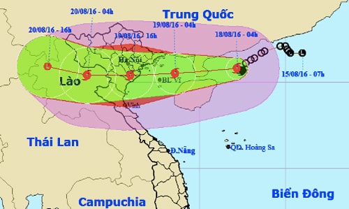 Đường đi cơn bão số 3