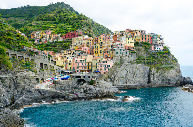 Một góc của Làng chài Cinque Terre, được ví là hòn ngọc bên bờ Địa Trung Hải