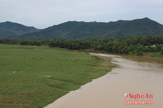 Khúc sông nơi cháu Tân bị nước cuốn.