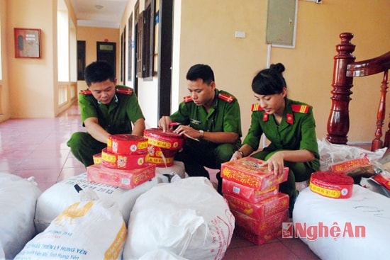 Chuyên án VA115P do Công an huyện Quỳnh Lưu phá thành công, bắt 2 đối tượng, thu 405,6kg pháo các loại.