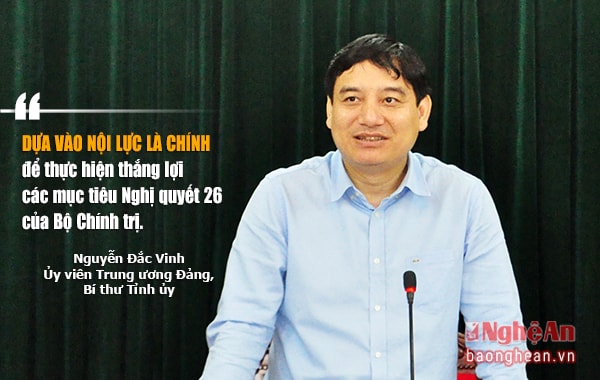 Đồng chí Nguyễn Đắc Vinh - Ủy viên Trung ương Đảng, Bí thư Tỉnh ủy chủ trì phiên làm việc