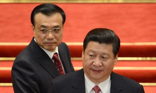 Chủ tịch Trung Quốc Tập Cận Bình (phải) và Thủ tướng nước này Lý Khắc Cường. Ảnh: AFP