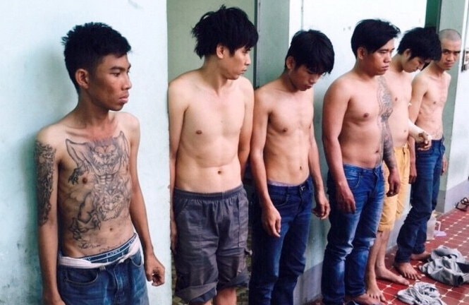 Các đối tượng tại cơ quan điều tra  - Ảnh: A.X.